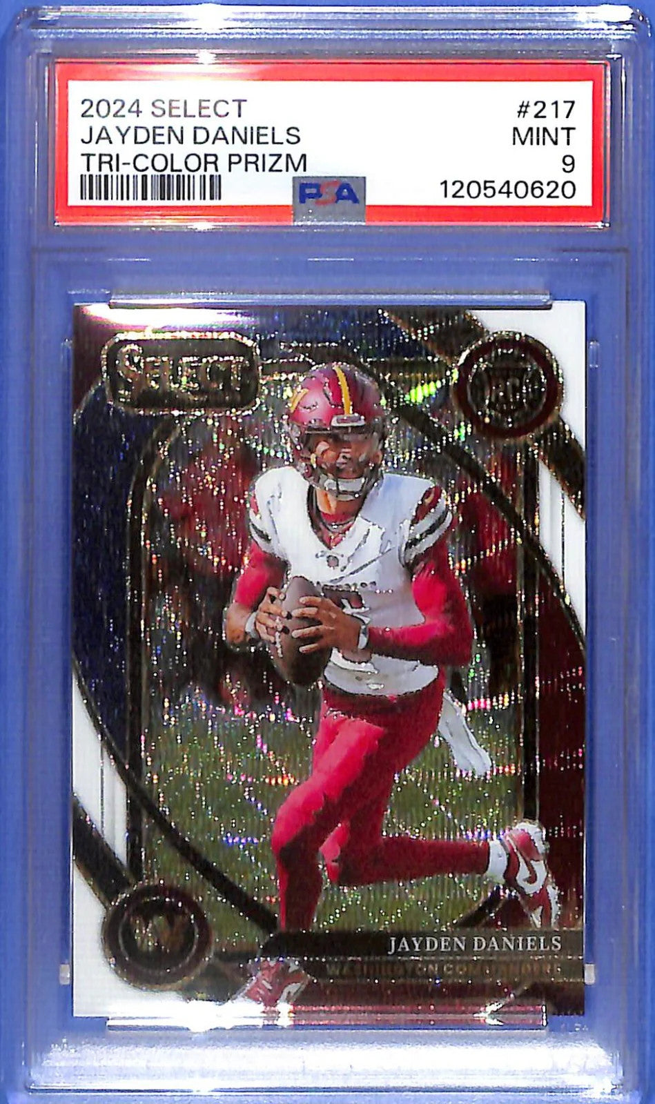 2024 Select Jayden Daniels Rookie RC Tri-Color /149 PSA 9 Washington Commanders
