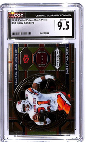 2019 Prizm Draft Picks Barry Sanders Stained Glass #33 CGC 9.5 Oklahoma State