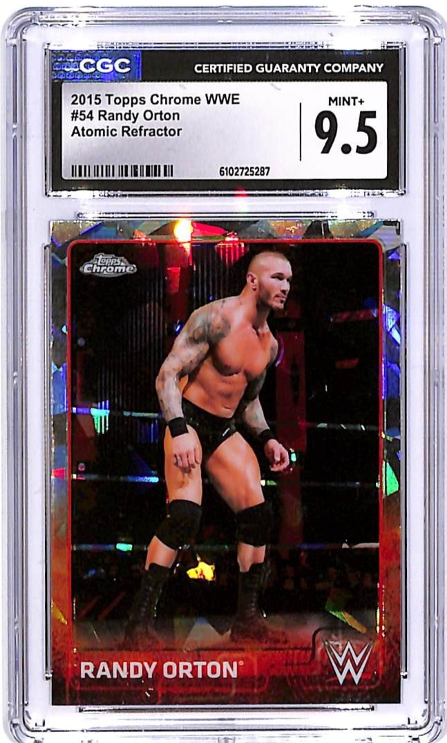 2015 Topps Chrome WWE Randy Orton Atomic Refractor #54 CGC 9.5