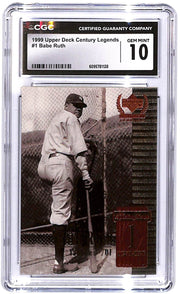 1999 Upper Deck Century Legends - Babe Ruth #1 CGC 10 Gem Mint HOF Yankees