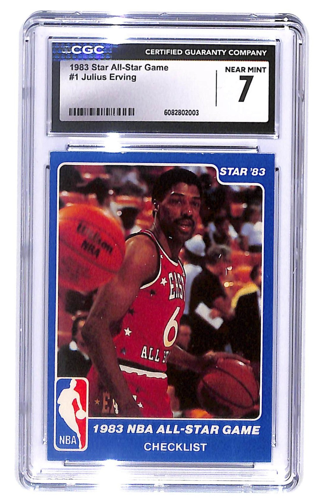 1983 Star NBA All-Star Game - Julius Erving #1 CGC 7 HOF Philadelphia 76ers