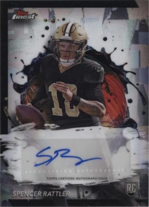 2024 Spencer Rattler Topps Finest Rookie Finest Autographs RFA-SR (RC) SGC 10