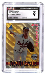 1994 Greg Maddux Pinnacle The Naturals  #15 CGC Mint 9