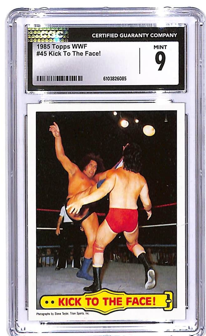 1985 Topps WWF Kick To The Face Andre The Giant #45 CGC 9
