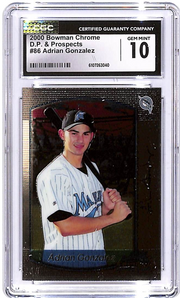 2000 Bowman Chrome Adrian Gonzalez Rookie RC #86 CGC 10 Marlins