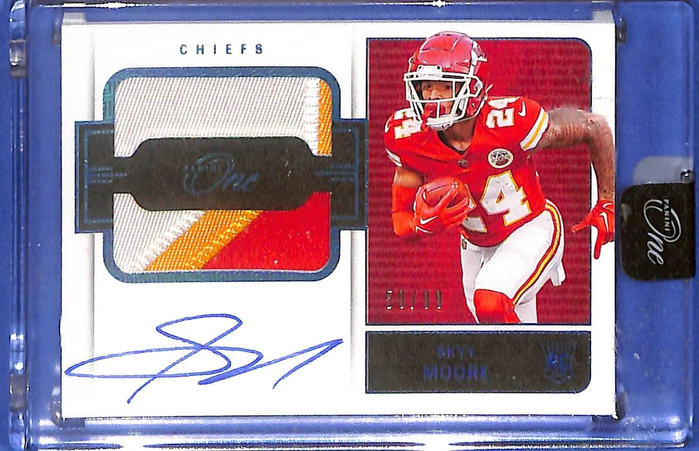 2022 Panini One Skyy Moore Auto Autograph Rookie RC Patch /99 Chiefs