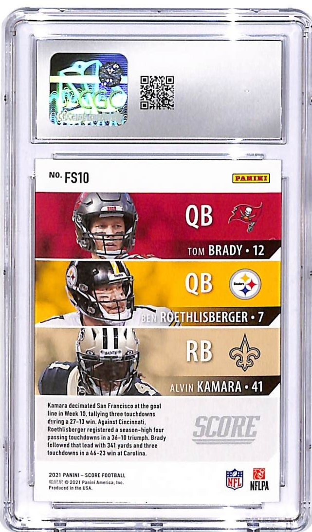 2021 Score Tom Brady Ben Roethlisberger Alvin Kamara Fantasy Stars SGC 10 FS10