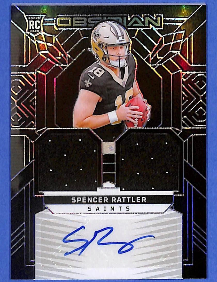 2024 Panini Obsidian Rookie Materials Ink Spencer Rattler #RMI-SRR #/299 (AU RC)
