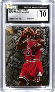 1995-96 Fleer Metal Michael Jordan Nuts and Bolts #212 CGC 10 Bulls
