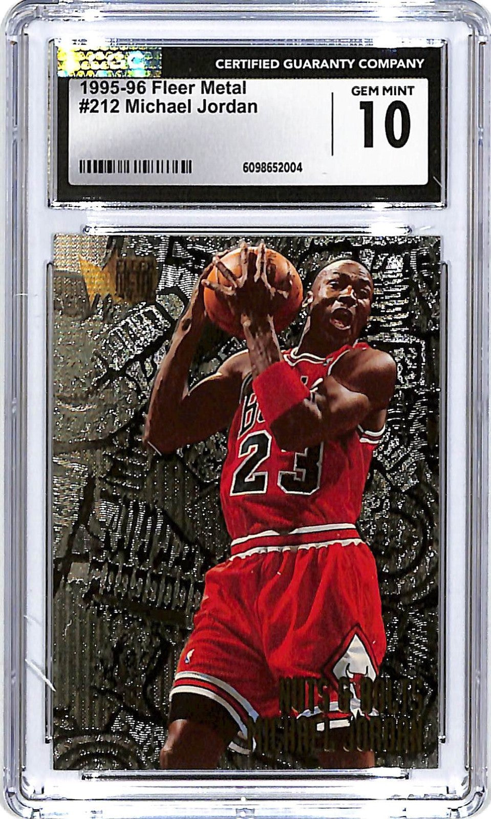 1995-96 Fleer Metal Michael Jordan Nuts and Bolts #212 CGC 10 Bulls