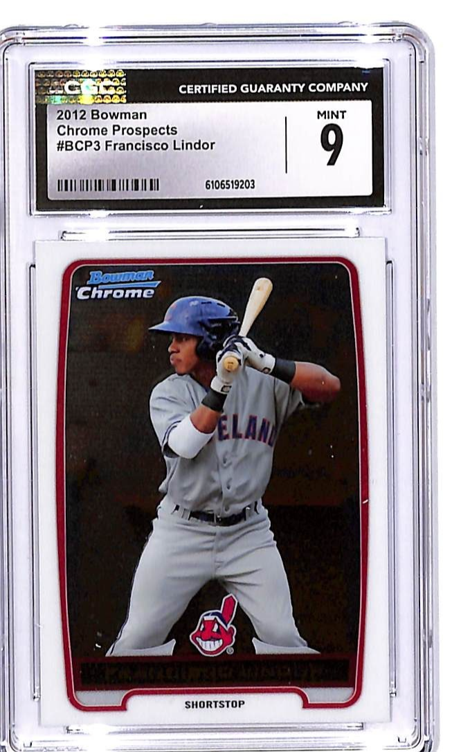 2012 Bowman Chrome Francisco Lindor Prospects Rookie RC CGC 9 Indians