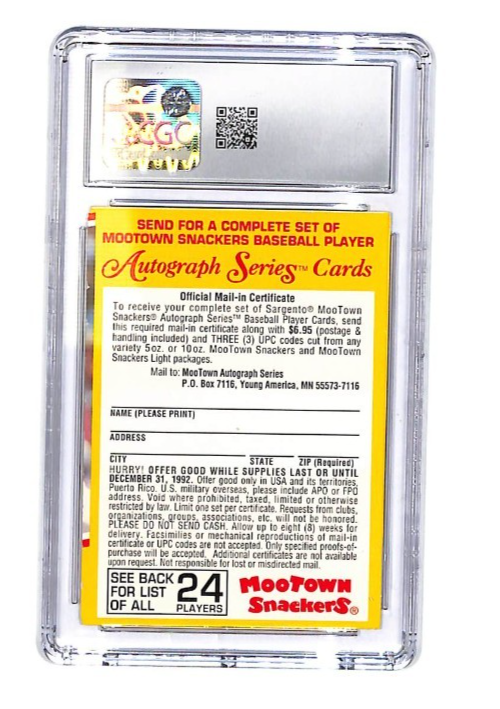 1992 Ken Griffey Jr. Mootown Snackers Autograph Series - #7 CGC 6