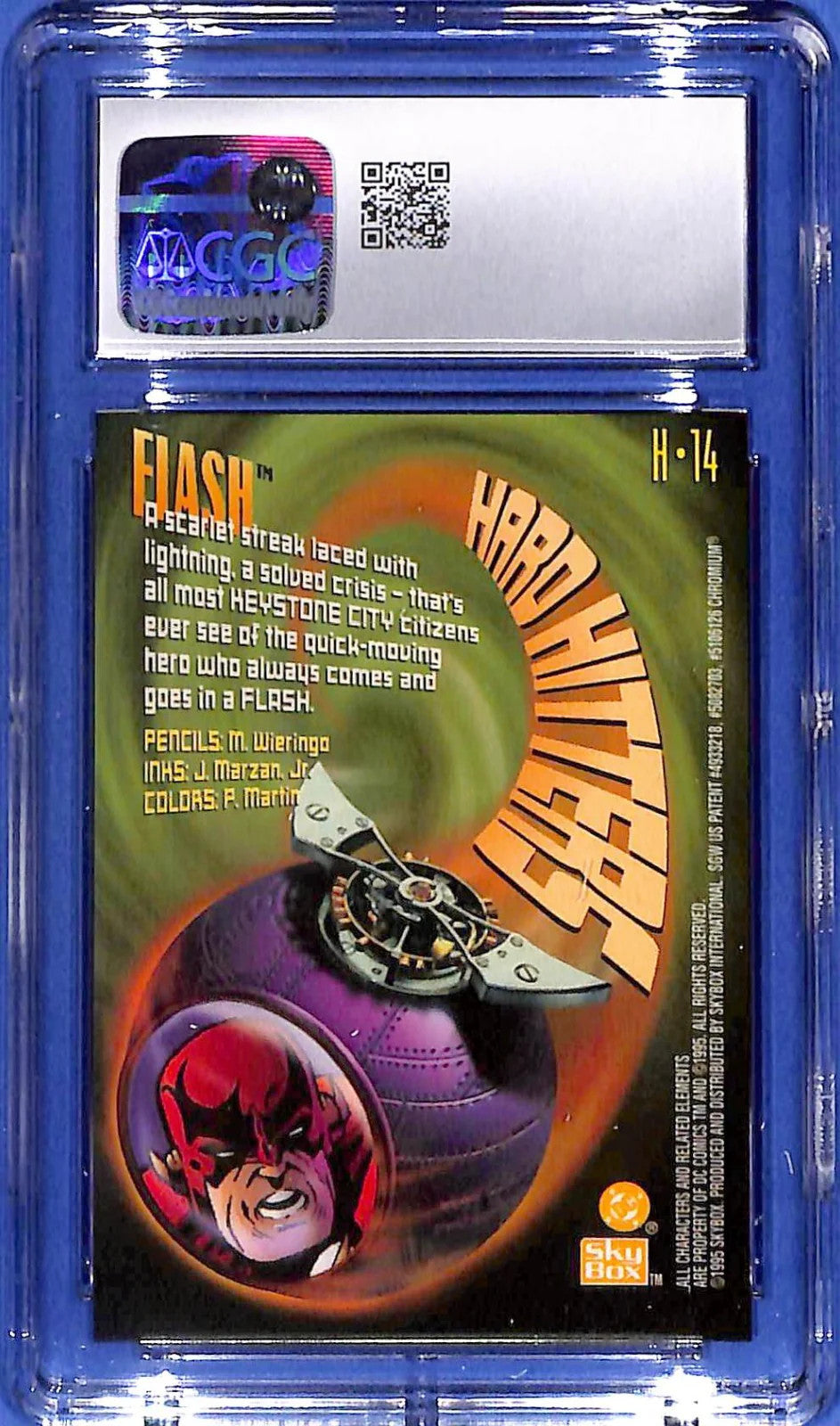 1995 SkyBox DC Power Chrome Legends '95 #H-14 Flash Hard Hitters CGC 10 Gem Mint