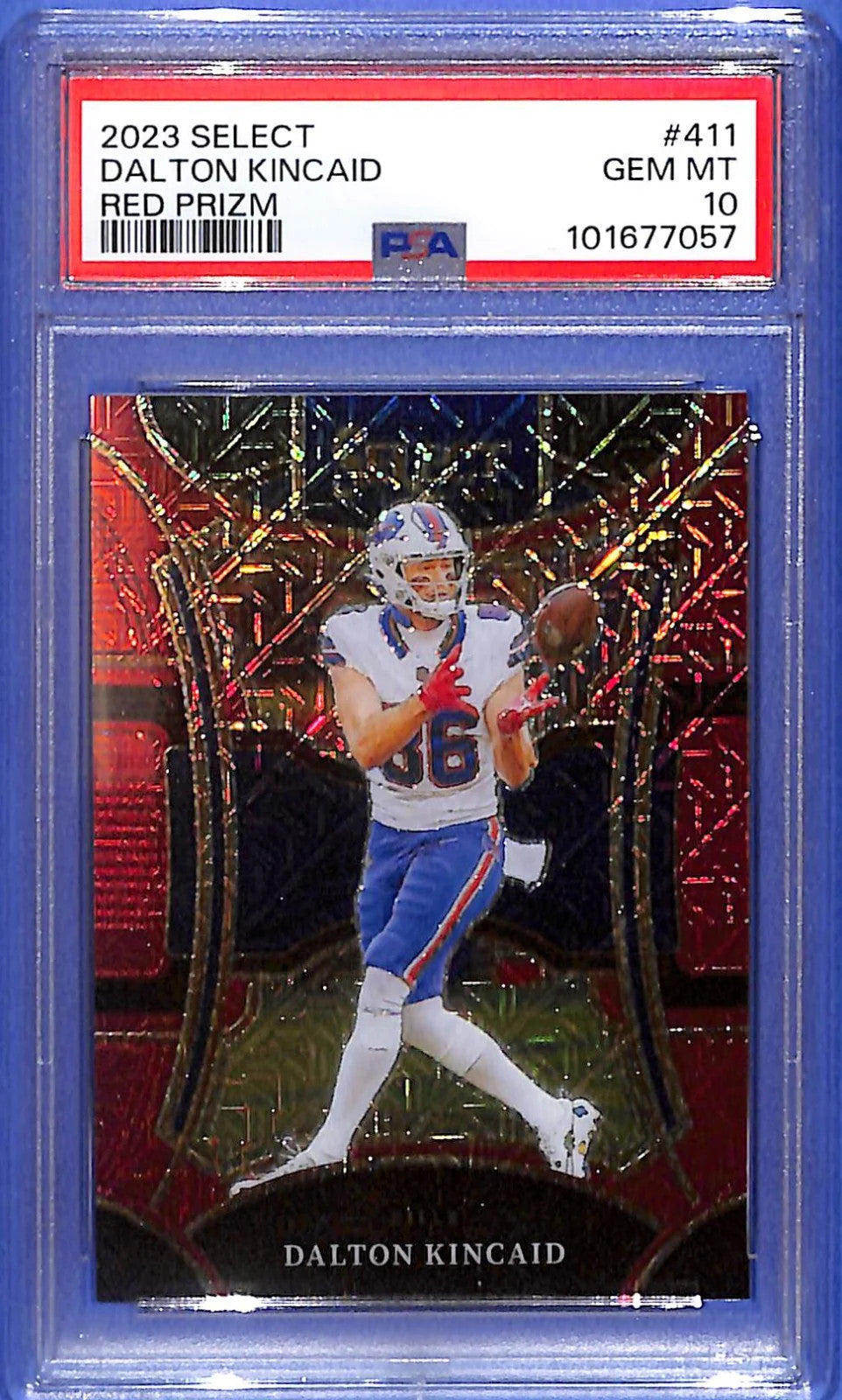 2023 Select Dalton Kincaid RC Red Prizim 30/49 PSA GRADED GEMT MINT #10 BUFFALO