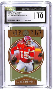 2022 Legacy Patrick Mahomes Timeless Talents #1 CGC 10 Chiefs