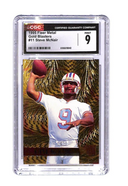 1995 Fleer Metal - Gold Blaster Steve McNair #11 (RC) CGC 9 Houston Oilers