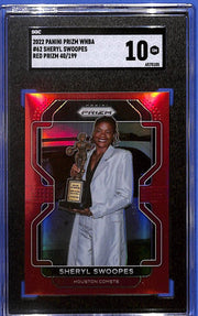2022 Panini Prizm WNBA Sheryl Swoopes #62 Red Prizm #40/199 SGC 10 GM Comets