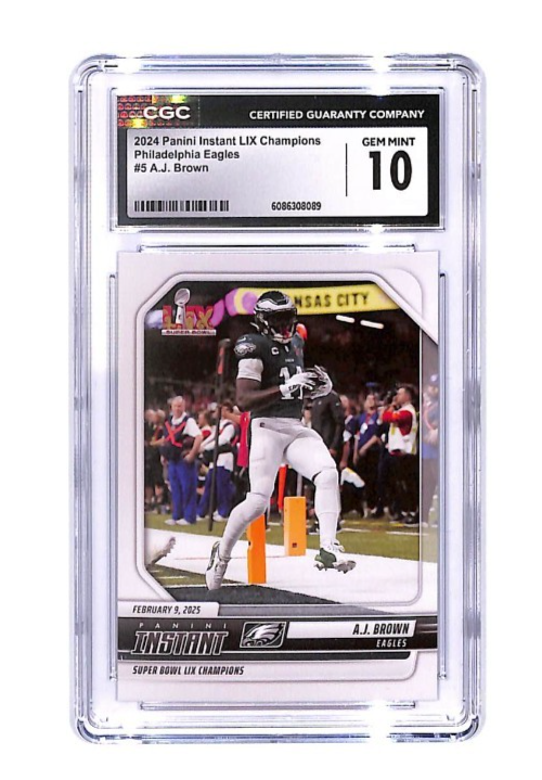 2024 Panini Instant LIX Champions Philadelphia Eagles #5 AJ Brown CGC 10