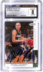 2004 Diana Taurasi SAGE Hit Auto #3 (RC) SGC - JSA 8 Auto 8