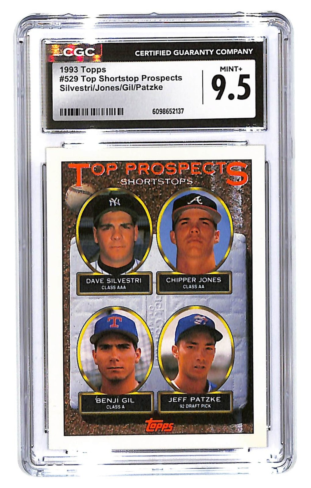 1993 Jones, Gil, Silvestr, Patzke Topps - Top Prospects #529 (RC) CGC 9.5