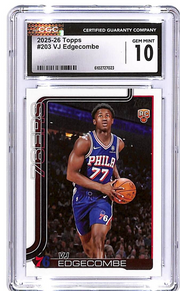 2025-26 Topps VJ Edgecombe Rookie RC #203 CGC 10 76ers