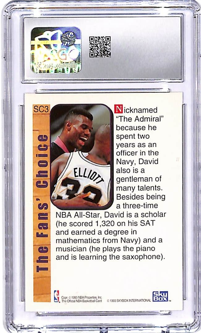 1992-93 Hoops David Robinson Supreme Court #SC3 CGC 9.5 Spurs