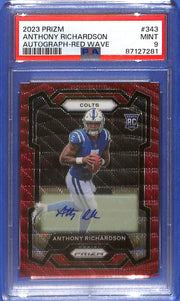 2023 Prizm Anthony Richardson Auto Autograph Rookie RC Red Wave PSA 9 /149 Colts