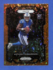 2023 Panini Prizm Football - ANTHONY RICHARDSON Orange Lazer & Disco Prizm COLTS