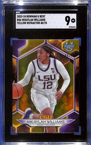 2023 Mikaylah Williams Bowman U Best #46 Yellow Refractor 40/75