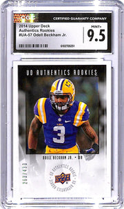 2014 Upper Deck Odell Backham Jr Authentics Rookies RC /430 #57 CGC 9.5 LSU