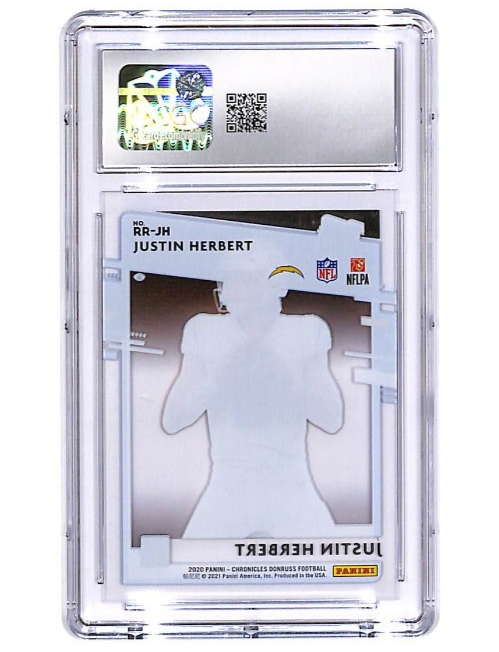 2020 Chronicles Justin Herbert Clearly Donruss Rated Rookie RC CGC 9 Chargers