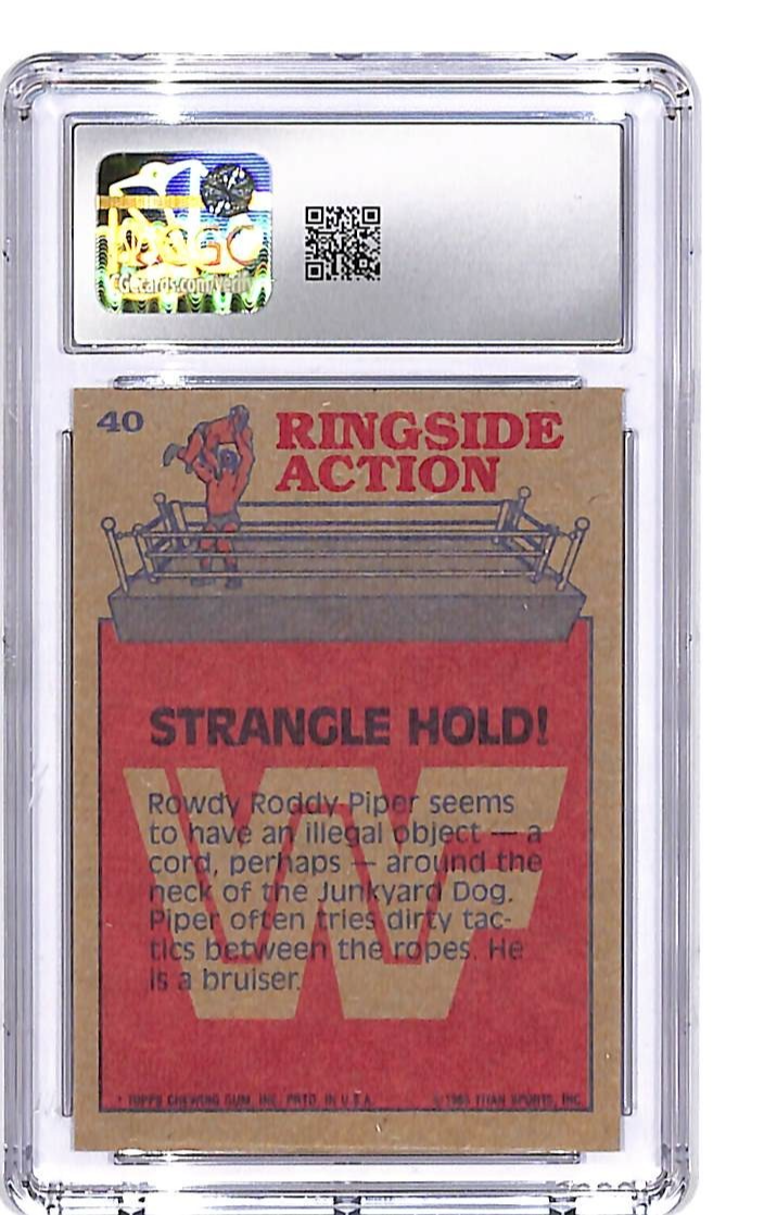 1985 Topps WWF - Strange Hold! #40 CGC 9
