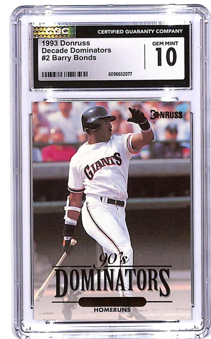 1993 Donruss Barry Bonds Decade Dominators #2 CGC 10 Giants