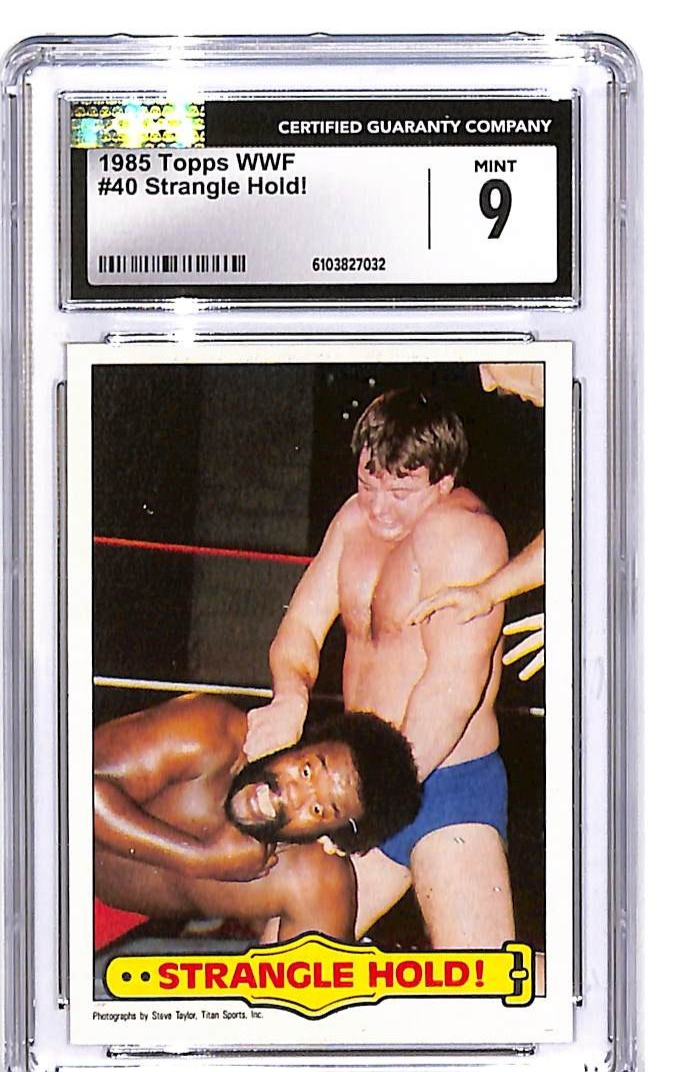 1985 Topps WWF - Strange Hold! #40 CGC 9