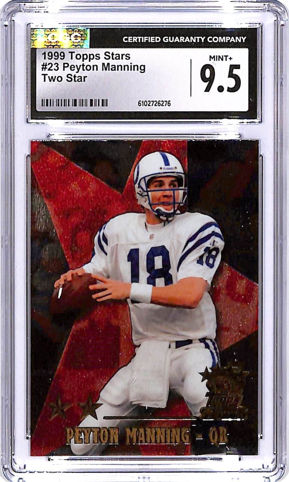 1999 Topps Stars Peyton Manning Two Star #23 CGC 9.5 Colts