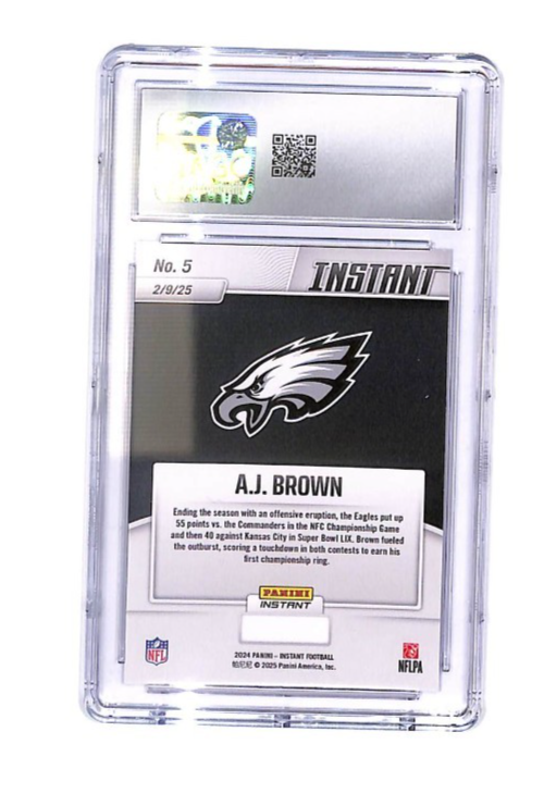 2024 Panini Instant LIX Champions Philadelphia Eagles #5 AJ Brown CGC 10