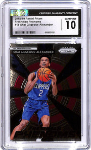 2018-19 Prizm Shai Gilgeous-Alexander Freshman Phenoms Rookie RC #15 CGC 10