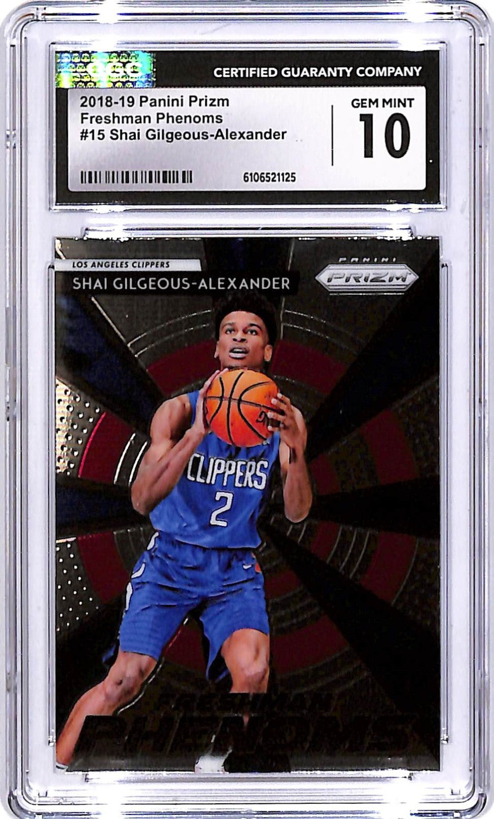 2018-19 Prizm Shai Gilgeous-Alexander Freshman Phenoms Rookie RC #15 CGC 10