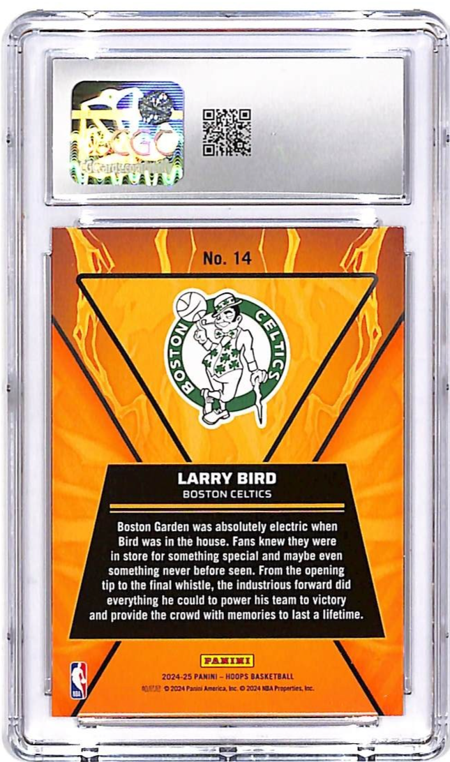 2024-25 Hoops Larry Bird High Voltage #14 CGC 10 Celtics