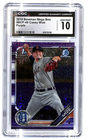 2019 Casey Mize Bowman Chrome Mojo Purple - BCP-49 - #185/250CGC Gem Mint 10
