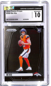 2024 Prizm Bo Nix Rookie RC #309 CGC 10 Broncos