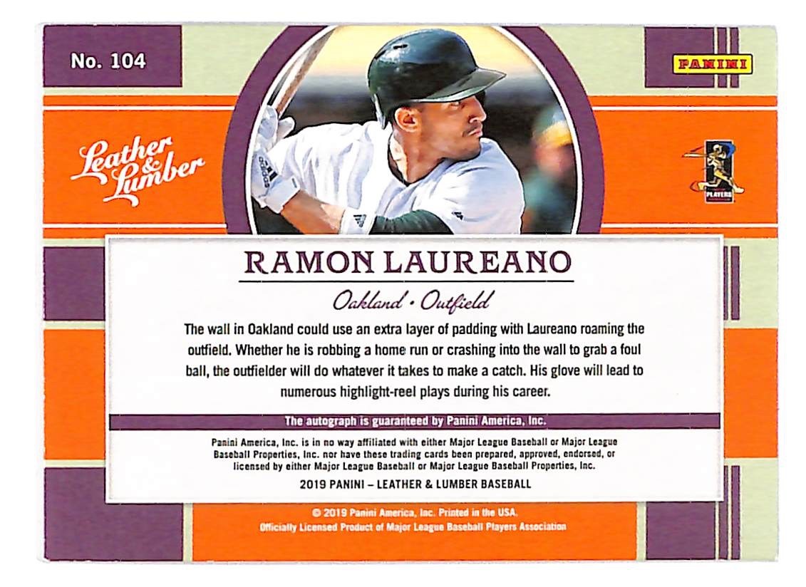 2019 Ramon Laureano Panini Leather & Lumber Rookie Signatures - 104 #46/149