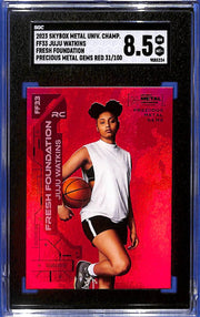 2023 Skybox Metal U Champ JuJu Watkins FF33 Precious Metal Gems Red /100 SGC 8.5