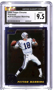 2000 Topps Chrome Peyton Manning Previews CP10 CGC 9.5 Colts