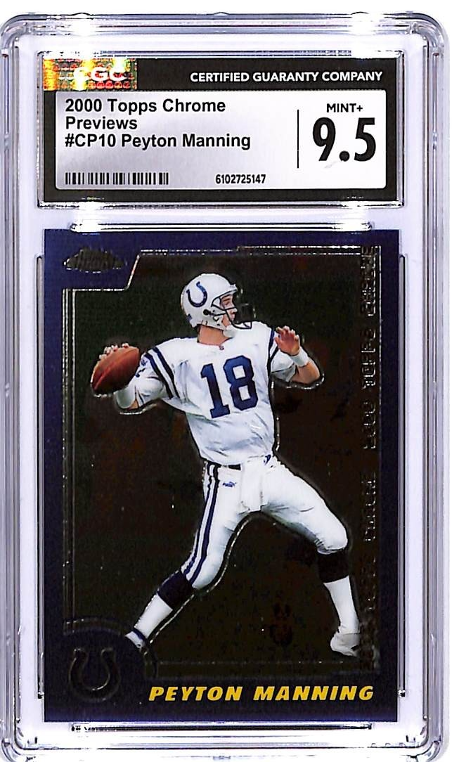 2000 Topps Chrome Peyton Manning Previews CP10 CGC 9.5 Colts
