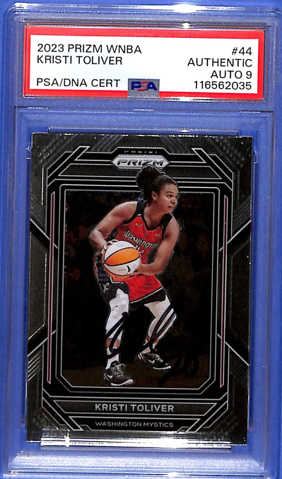 Signed 2023 Panini Prizm WNBA Kristi Toliver #44 PSA/DNA Certified Authentic