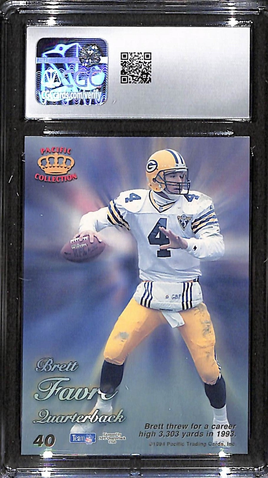 1994 Pacific Prisms - Brett Favre #40 CGC 9.5