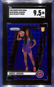2024 Panini Prizm WNBA - Rickea Jackson #144 Blue Velocity Prizm (RC) SGC 9.5