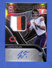 2021 Panini Spectra Aspiring Patch Autographs Justin Fields #APA-JF /75 (RC MEM)
