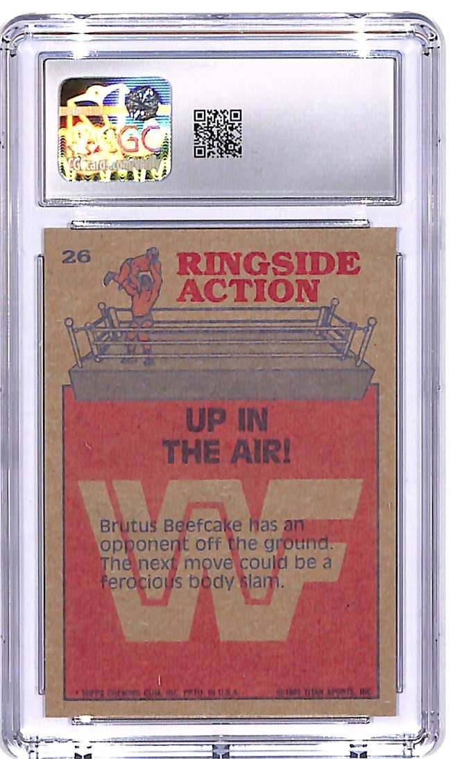 1985 Topps WWF Up In The Air Brutus Beefcake #26 CGC 9